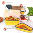 thumbnail image 6 of Pizza Pack® Reusable BPA-Free Silicone Storage Container with 5 Microwavable Trays, Yellow, 6 of 7
