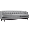 thumbnail image 1 of Modway Coast Modern Upholstered Polyester Fabric Sofa in Light Gray, 1 of 6