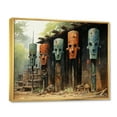 thumbnail image 2 of Designart "Tribes Dogon African Mask II" African Tribes Floater Framed Wall Art Print, 2 of 7