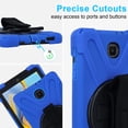 thumbnail image 5 of TECH CIRCLE Kids Case for Samsung Galaxy Tab A 8.0 (SM-T387) Tablet 2018 - Heavy Duty Portective Rugged Hard Case with [Kickstand & Shoulder/Hand Straps] Portable Sturdy Child Friendlys Cover, Blue, 5 of 8