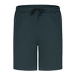 thumbnail image 4 of lkfuzj Men's Casual Activewear Shorts Stretch Drawstring Elastic Waist Hiking Work Pants Summer Lightweight Classic Multi Pockets Tactical Short Pants, 4 of 6