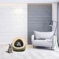 thumbnail image 4 of Bed Basket Dog Hut Kennel Soft Plush Cuddle Sleeping Cushion Pad Green S, 4 of 8