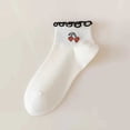 thumbnail image 2 of Yuanlong Women's Ruffle Edge Socks Ankle Summer Socks Soft Breathable Sweet Minimalist Home Wear Hosiery, 2 of 3