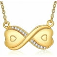 thumbnail image 4 of Infinity Urn Necklace for Women Double Heart Cremation Necklaces Jewelry Hold Two Ashes - Infinity Memorial Keepsakes Pendant Jewelry Gifts for Loved Ones, 4 of 8