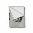 thumbnail image 2 of Charcoal Grey Soft Flannel Fleece Blanket, Hand Drawn Inspired Sushi Japanese Food Items California Roll Maki, Cozy Plush for Indoor and Outdoor Use, 70" x 90", White and Pale Taupe, by Ambesonne, 2 of 6