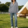 thumbnail image 5 of QQZ 2026 Fall Winter Wrap V Neck Pullover Hoodies For Women, Loose Sweatshirt For Women, Comfy Hoodies For Women With Kangaroo Pocket, 5 of 7