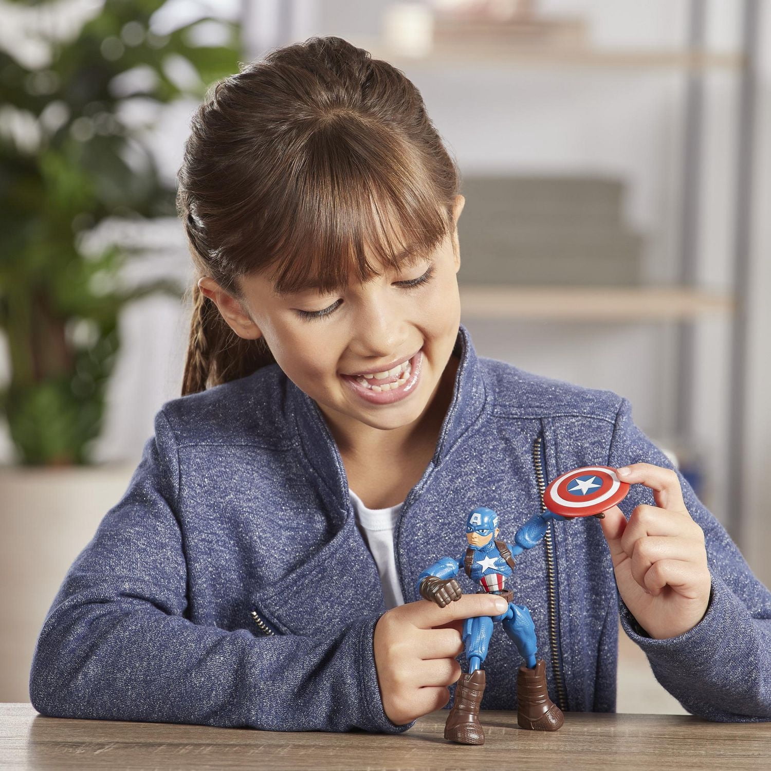 Marvel Avengers Bend and Flex - Figurine articulée Captain America de 15 cm flexible, incluant accessoire