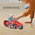 thumbnail image 3 of Clockwork Motorcycle Toy, Handcrafted Retro Durable Fine Workmanship Decorative Wind Up Motorbike Toy Gear Ride  for Bar Ornament for Kids, 3 of 7