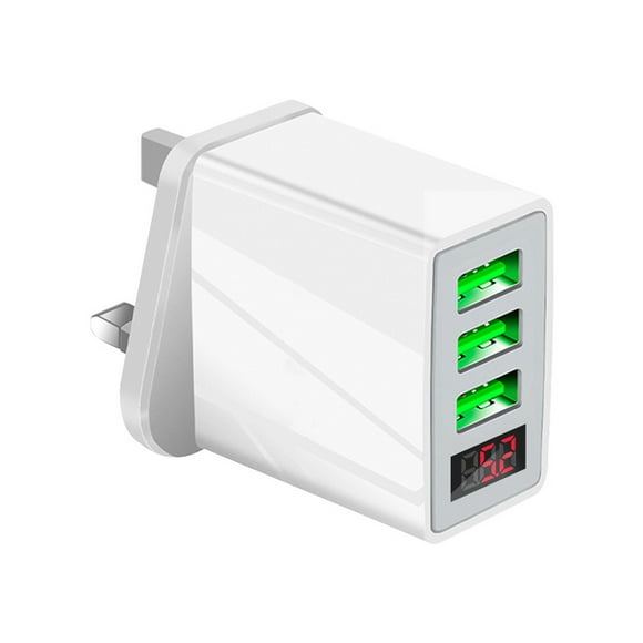 3-Port USB Travel Charger - Global Voltage, Auto-Recognition, for iPhone/iPad, Travel/Outdoor