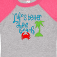 thumbnail image 4 of Inktastic Life is Better at the Beach Crab and Palm Tree Boys or Girls Baby Bodysuit, 4 of 5