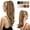 Brunette / Honey Blonde, variant on Clip in Ponytail Extension 18 Inch Blonde Claw Clip Pony Tails Hair Extensions for Women Long Straight Curly Tail Ponytails Hair piece Synthetic Fake Versatile Pony Blonde Bayalage