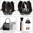 thumbnail image 4 of Satchel Bags for Women Large PU Leather Handbags Shoulder Bags Ladies Crossbody Bags Top Handle Tote Bag, 4 of 7