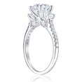 thumbnail image 2 of Three Round Diamond Zircon Rings Classic Appearance Copper Material High Quality Fashion Jewelry Size As Shown, 2 of 5