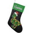 thumbnail image 1 of wonima02 Personalized Green Plaid Christmas Duck Christmas Stocking with Name Custom Xmas Stockings for Family Holiday Season Party Decor 17.52 x 7.87 inch, 1 of 1