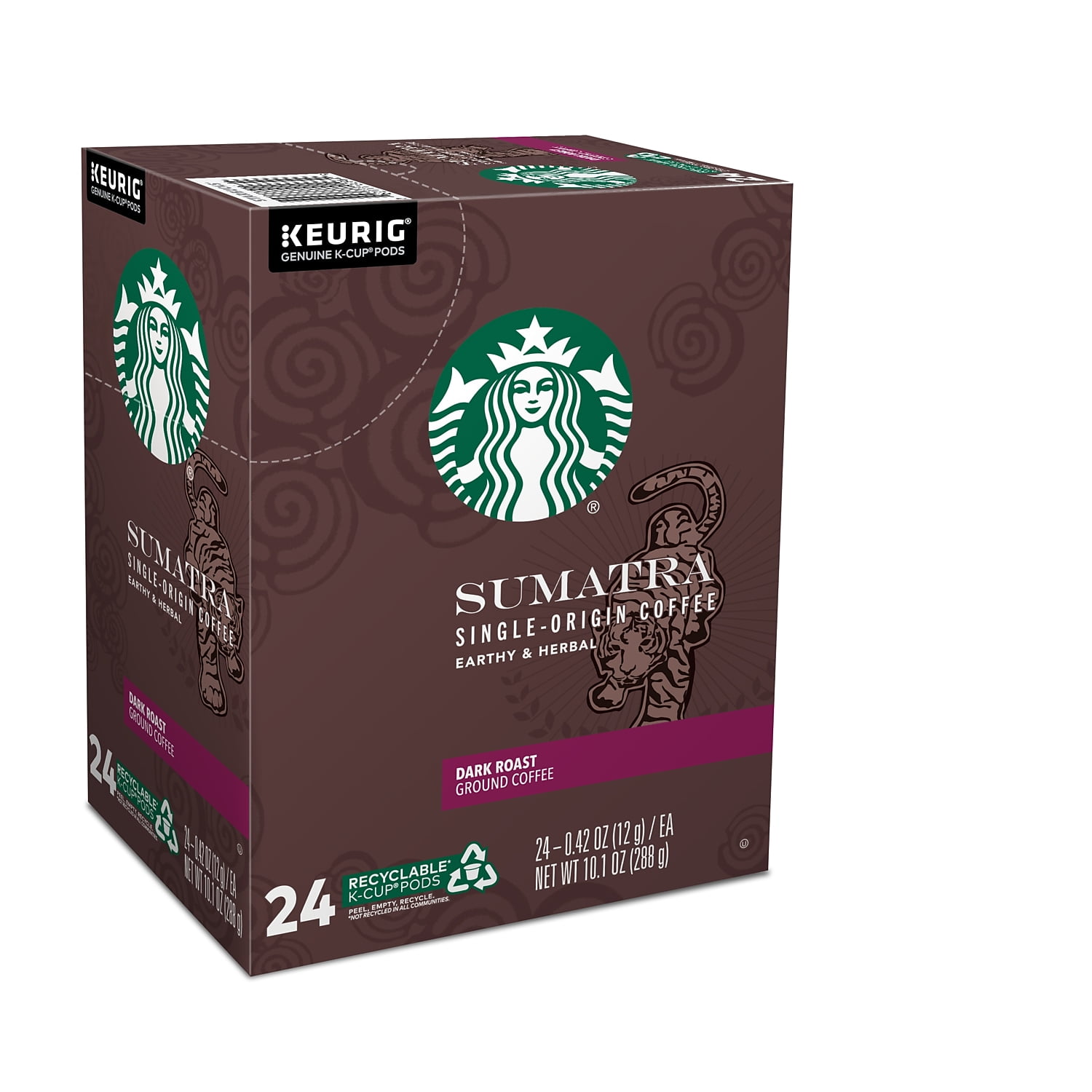 Starbucks Sumatra Coffee K-Cup Pods Dark Roast 24/Box (736089) 2739895