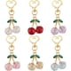 thumbnail image 1 of 6 llaveros de cereza para manualidades, 30 cm/12 pulgadas, rodajas de madera natural sin terminar, para colgar en la puerta, redondos de madera DIY., 1 of 5