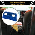 thumbnail image 2 of Unique Bargains 1 Pc Rear Window Switch Panel Trim Cover for Jeep Wrangler JL JLU 18-24 Rear Window Switch Control Panel Cover Trim Decoration ABS Blue, 2 of 6