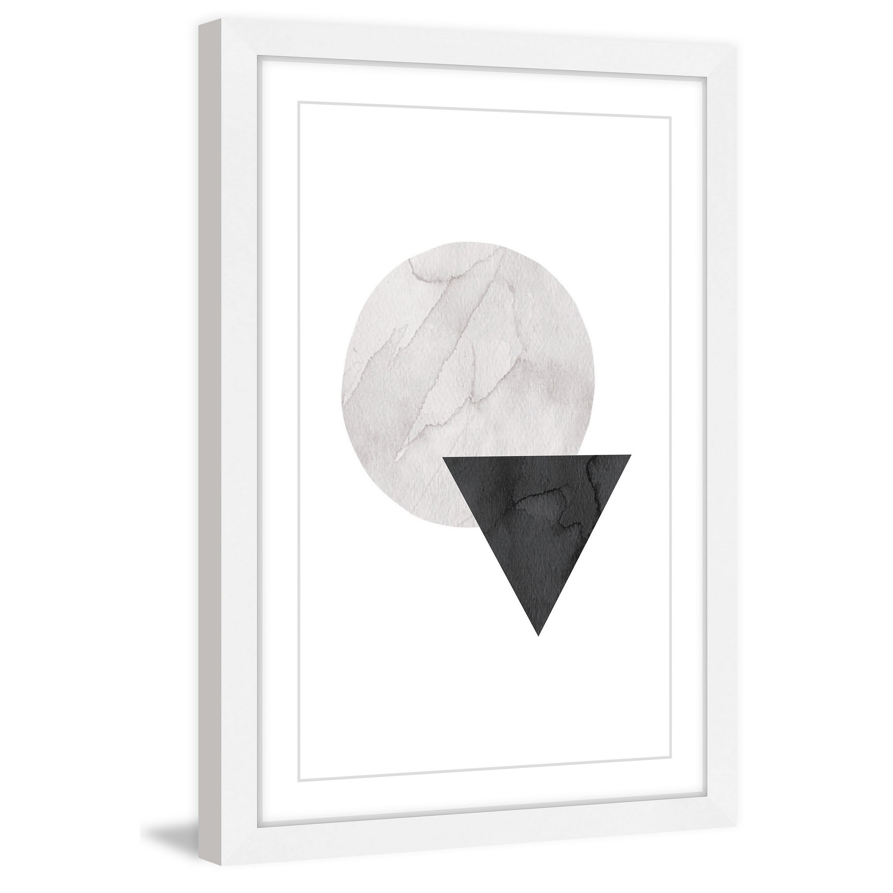 Marmont Hill Inc Marmont Hill - 'Circle Triangle' by Diana Alcala Framed Painting Print - Multi