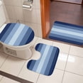 thumbnail image 4 of Navy Blue Ombre Bath Mat 3 Piece Bathroom Rug Set, Gradient Navy Blue Woods Farmhouse Non Slip Bath Rug Contour Mat and Toilet Lid Cover, Absorbent Shower Mats Soft Bath Rugs and Mats Sets, 4 of 8