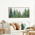 thumbnail image 4 of Large Forest Wall Art Framed Pine Tree Forest Wall Decor Abstract Green Wall Painting Modern Watercolor Landscape Canvas Wall Prints for Living Room Bedroom Office 20X40 In, 4 of 10
