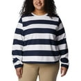 thumbnail image 6 of Columbia Women's Trek Seasonal Ft Graphic Crew, Collegiate Navy/Rugby Stripe, X-Large, 6 of 8