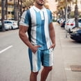 thumbnail image 4 of Pantalones cortos de manga corta para hombre, traje deportivo y de ocio de dos piezas Pompotops  oipoqjl8620, 4 of 7