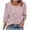 007 Pink, variant on Hvot&aat Womens 3/4 Length Sleeve Tops Plus Size Crewneck Loose Fit Casual Shirts