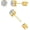Gold Stud - 5mm, variant on Hypoallergenic Threadless Flat Back Earrings,1 Pairs Cartilage Stud for Women Men Titanium Post 20G None Screw Easy Push in Gold Black Silver Stainless Steel Flatback with CZ 3-8mm(4mm)[a7423]