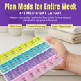 thumbnail image 2 of MEDca Weekly Pill Organizer, 4-Times-a-Day, BPA-Free Plastic Container, 2 of 9