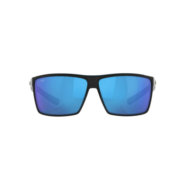 Gafas de Sol Costa Del Mar para Hombre, Montura Negra Brillante, Lentes Espejo Azul