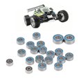 thumbnail image 2 of 20PCS RC Roulement à Billes en Acier RC Roulement à Billes Kit Roue Moyeu Double Roulement en Caoutchouc Étanche pour AXIAL 1/24 SCX24, 2 of 5