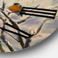 thumbnail image 3 of Designart 'Rustic Birds On A Tree In Winter Village' Farmhouse Wall Clock, 3 of 5