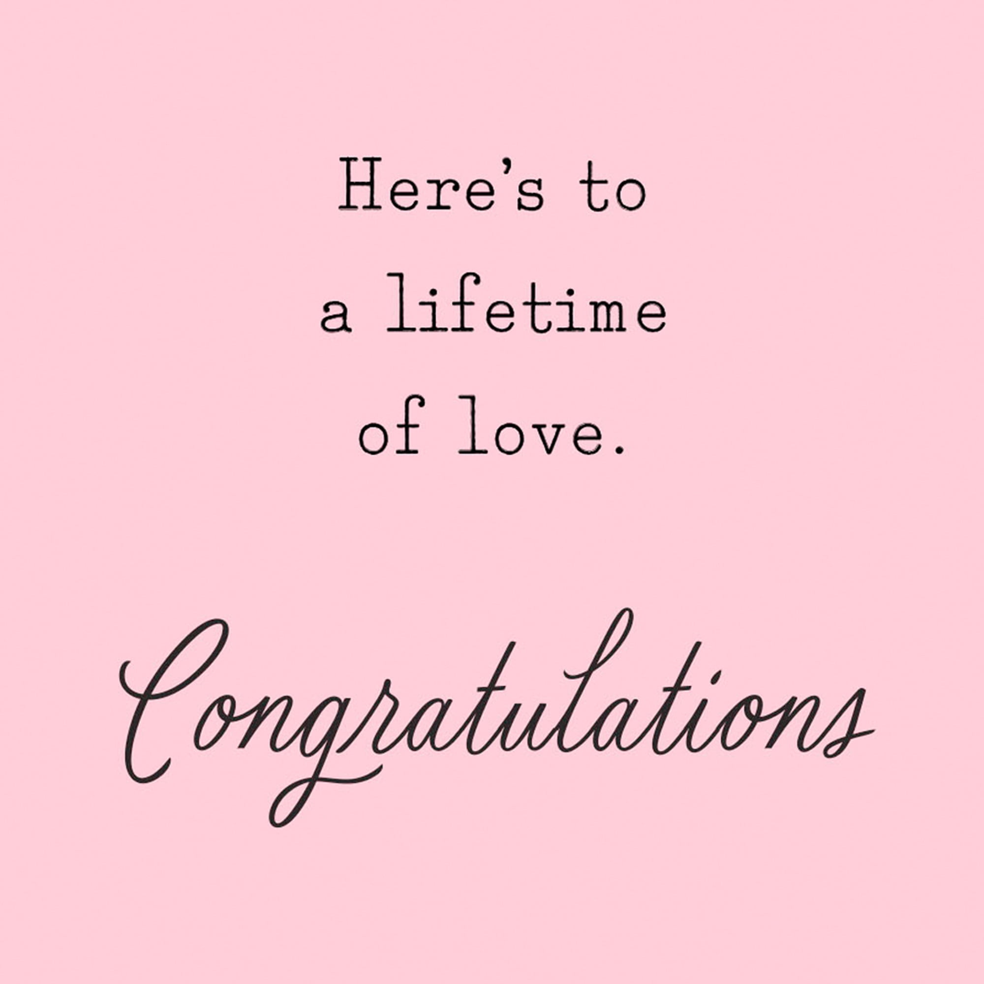 Hallmark Wedding Card (Lifetime of Love)