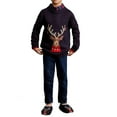 thumbnail image 3 of Joules Boy's Cracking Reindeer Family Christmas Sweater, Navy, 11 Years, 3 of 5