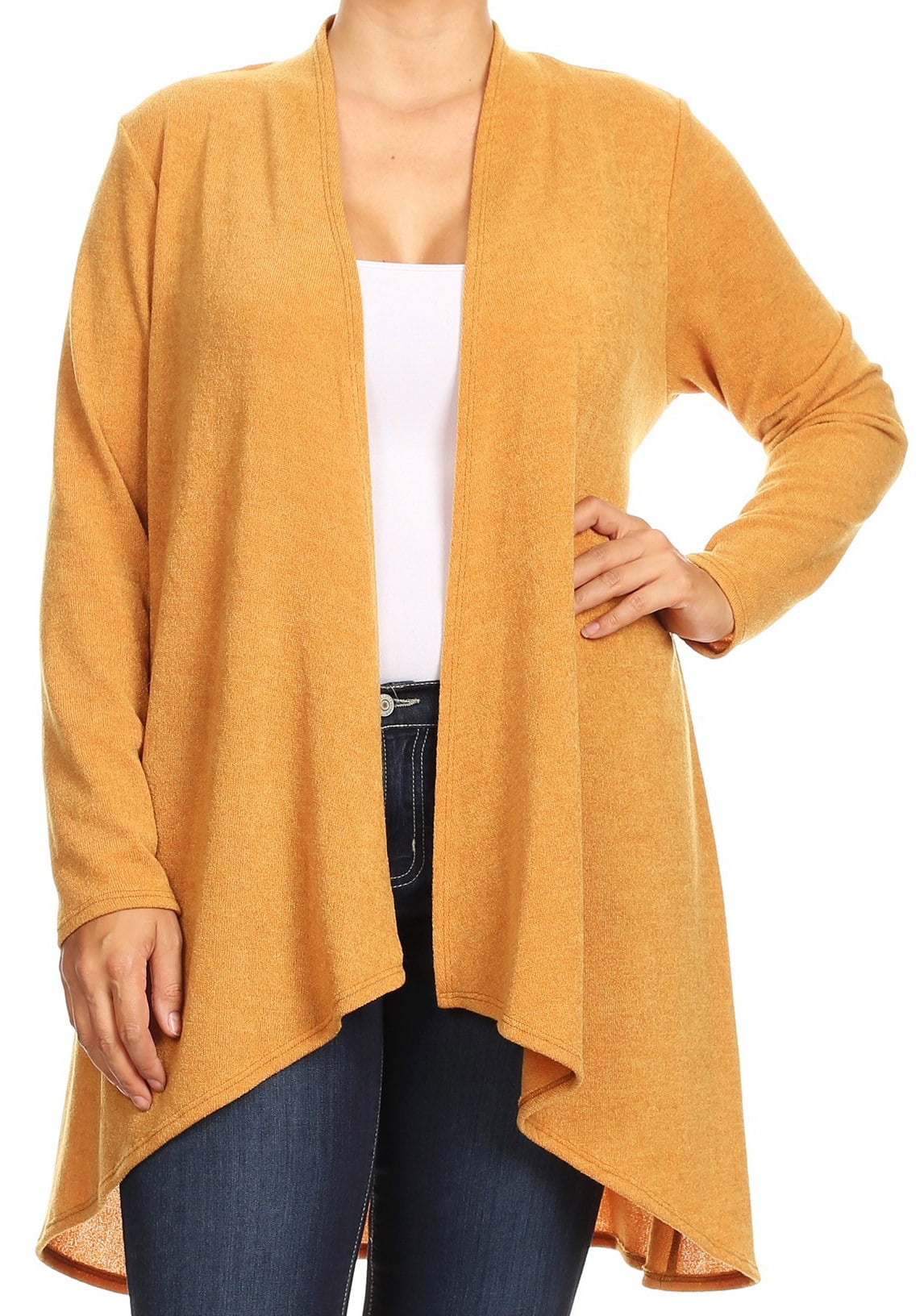 plus mustard cardigan