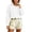 White, variant on Cropped Hoodies for Women 2026 Casual Long Sleeve Hooded Sweatshirts Cute Scalloped Hem Hooded with Drawstring Pullover Top