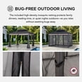 thumbnail image 4 of SUNJOY 10x12 Heavy-Duty Hardtop Gazebo with Mosquito Netting & Wood-Look Beams, 4 of 11