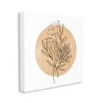 thumbnail image 3 of Stupell Industries Minimal Flower Sprigs Lines Round Ochre Shape Graphic Art Gallery Wrapped Canvas Print Wall Art, Design by Rachel Nieman, 3 of 7