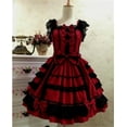 thumbnail image 1 of Lolita Dresses Sweet Pink Bows Ruffles Cotton Mini Skirts Girl Cosplay Custome, 1 of 5