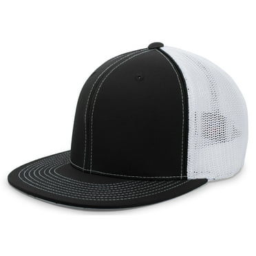 Pacific Headwear D-Series Trucker Flexfit Cap 4D5 Black/White/Black L/Xl