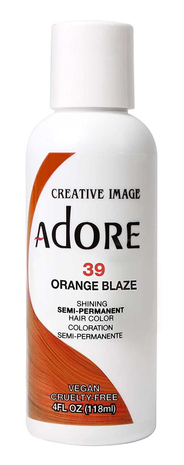 Adore Semi Permanent Hair Color Adore Semi-Permanent Hair Color #39 Orange Blaze, 4 oz, 3 Pack
