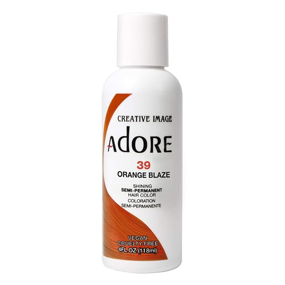 Adore Semi-Permanent Hair Color #39 Orange Blaze, 4 oz, 3 Pack