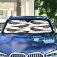 thumbnail image 4 of Blackbirds with Crown Car Windshield Sun Shade Foldable Car Front Window Visor Heat and UV Protection 57x31.5, 4 of 8