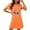 Orange, variant on Somuwie Clearance Women's Christmas Plus Size Short Nightdress Chest Printed Round Neck Short Sleeves