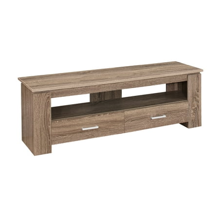 Tv Stand 48 L Dark Taupe With 2 Storage Drawers Walmart Com