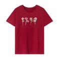 thumbnail image 1 of Camiseta de verano para mujer, cómoda camiseta básica con cuello redondo para deportes de viaje M, 1 of 7