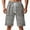 Gray, variant on KIHOUT Men's Knitted Jacquard Casual Shorts - Elastic Drawstring Waist, Pockets, Knee-Length Fashion Shorts for Spring & Summer