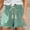 Green, variant on Generic Womens Casual Shorts Pleated Elastic Waist Fringe Drawstring Ruffle Short Solid Color Loose Wide Leg Summer Shorts