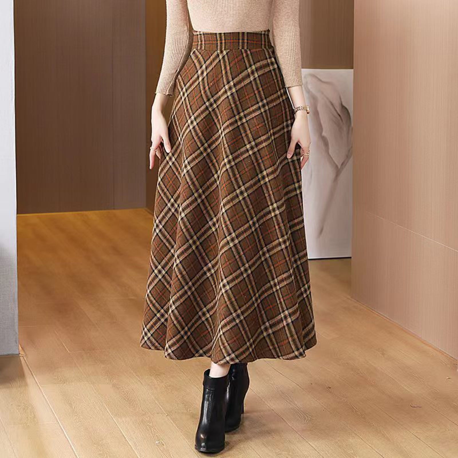 【ok.soon】tartan check long skirt ok.soon】tartan check long skirt Checkered maxi skirt | Only