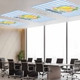 thumbnail image 3 of 1 Pack Lemon Summer Fluorescent Light Covers for Ceiling Lights Fruit Starfish Shell Blue Stripes Magnetic Ceiling Light Covers Overhead Light Filters for Office Classroom Home, 3 of 9